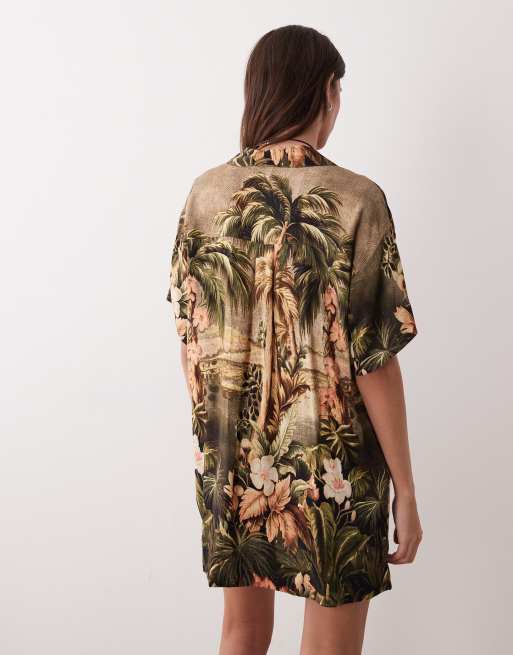 ASOS DESIGN - Bowling overhemdjurk met vintage tropische print, 3 van 4