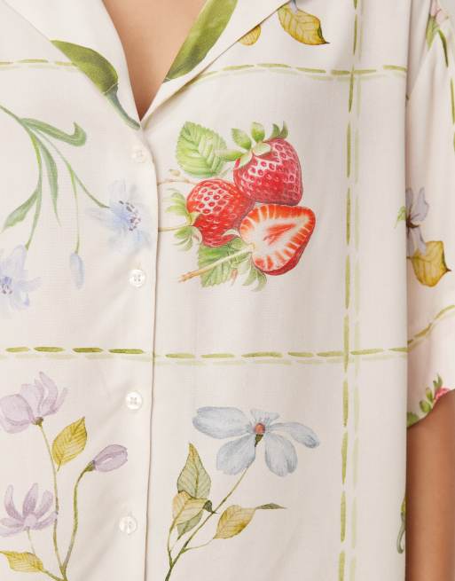 ASOS DESIGN bowling shirt dress in postcard print, 2 of 4