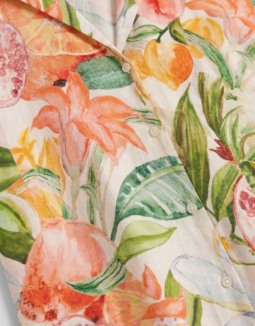 ASOS DESIGN bowling shirt dress in tropical fruit print, 7 of 7