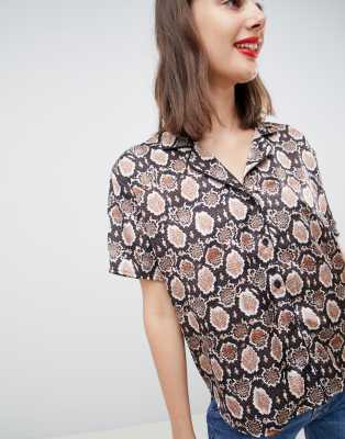 asos snake print top