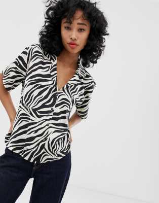 asos animal print top