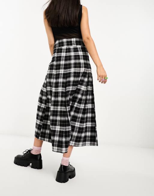 Asos check midi skirt hotsell