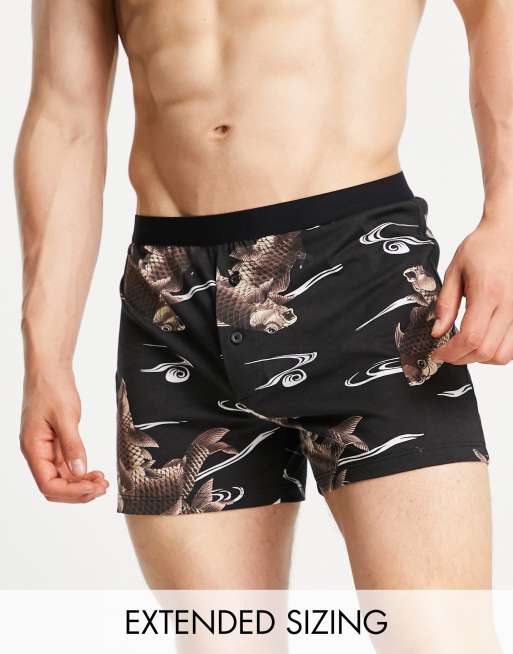 ASOS DESIGN - Boxer à imprimé poisson