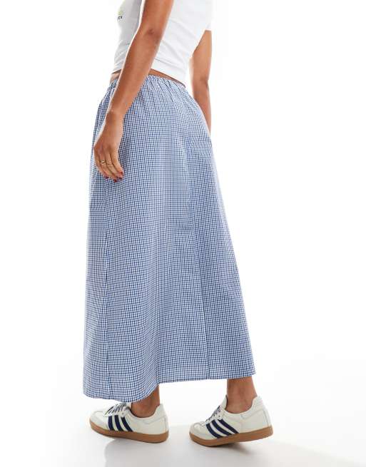 Asos check midi skirt hotsell