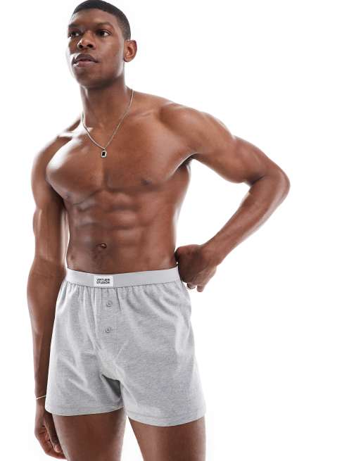 ASOS DESIGN boxer in grey marl