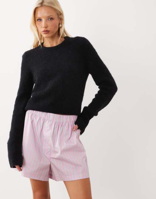 ASOS DESIGN boxer short in pink stripe, 2 of 5