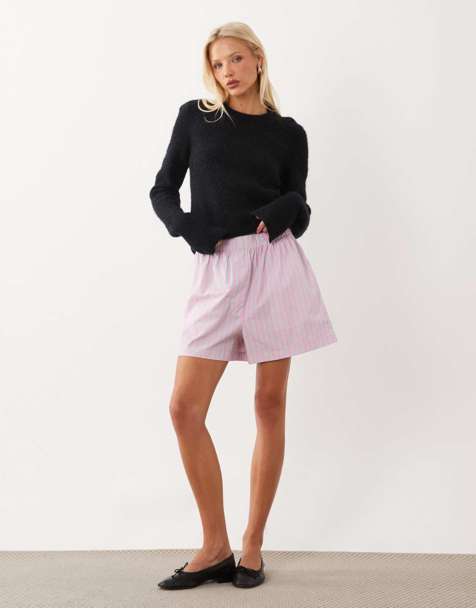 Женские боксерки ASOS Design, розовая в полоску