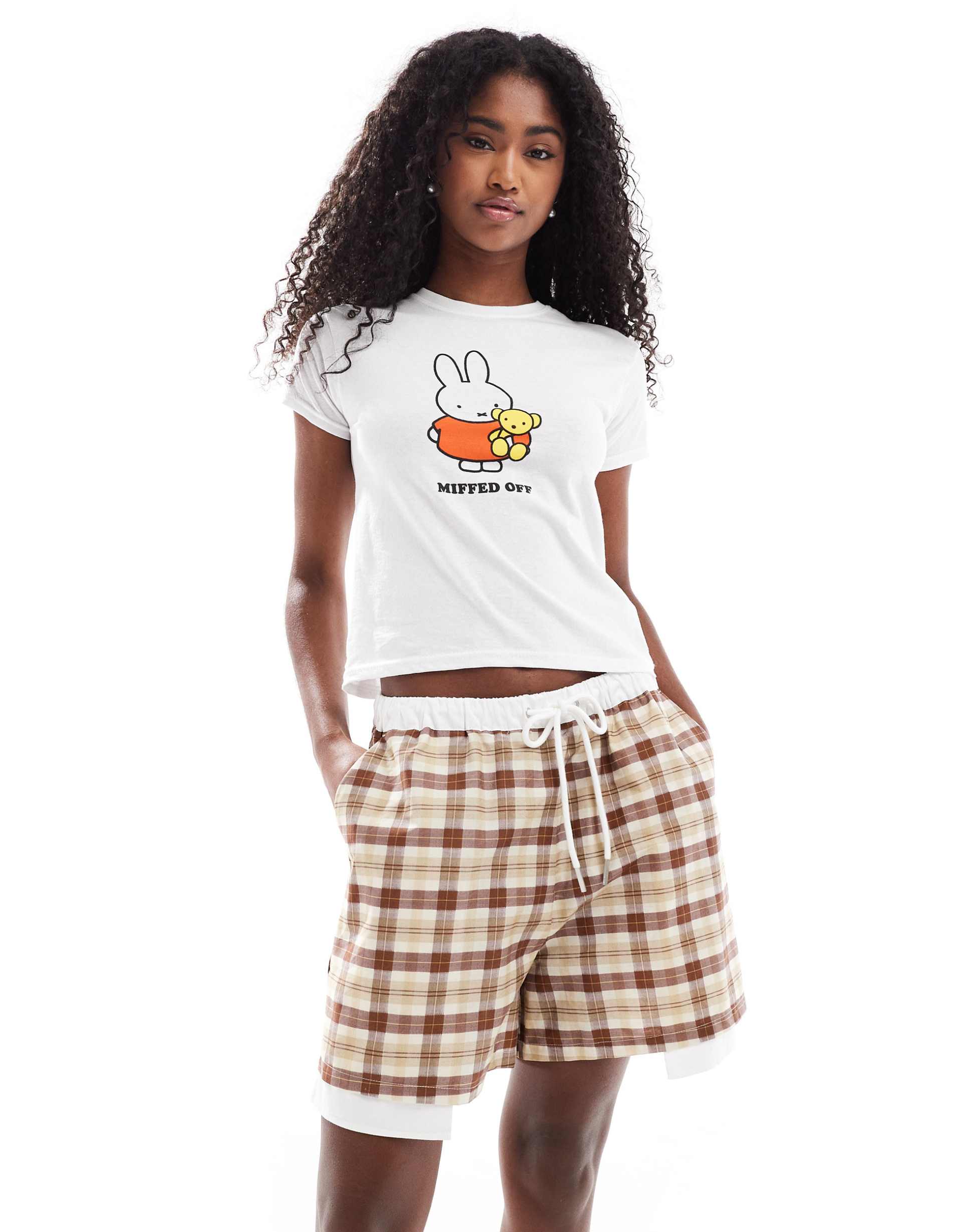 asos design boxer shorts with contrast waistband in plaid