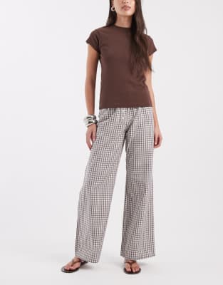 Asos Design Boxer Waistband Pull-on Pants In Multi