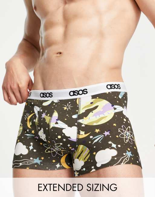 ASOS DESIGN - Boxershort met ruimteprint