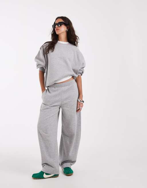 ASOS DESIGN boxig oversize sweatshirt med borstad insida i gråmelerad, 2 av 4