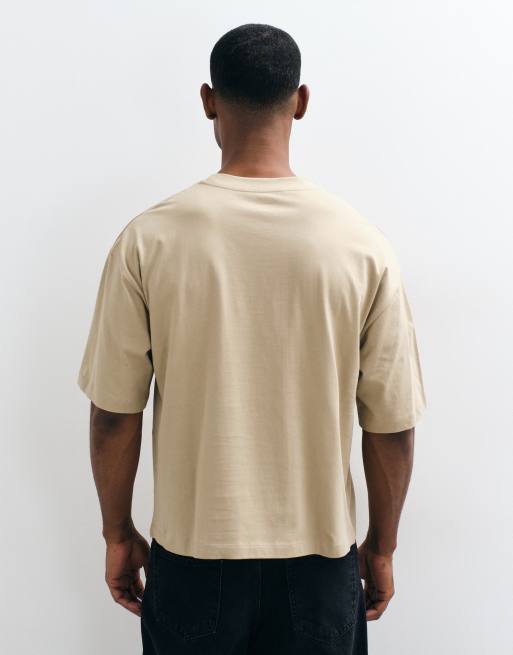ASOS DESIGN boxig oversize-t-shirt i beige, 5 av 8