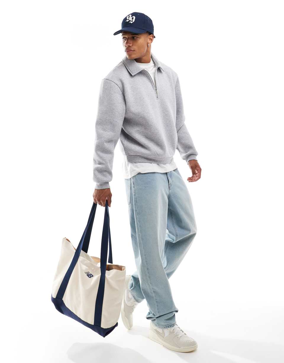 Boxy 1/2 zip rugby sweatshirt