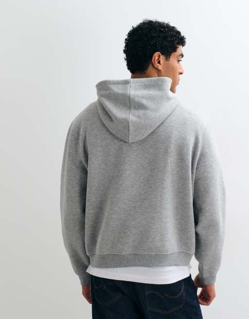 ASOS DESIGN boxy afslappet hættetrøje i gråmeleret, 4 af 5