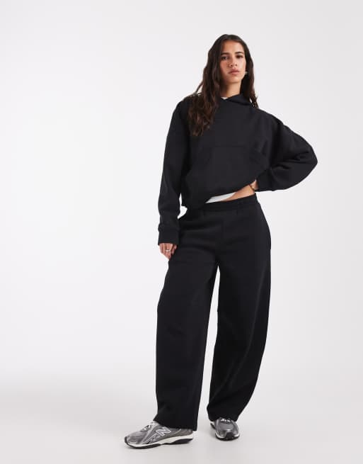 ASOS DESIGN boxy brushback hoodie in black, 2 of 4