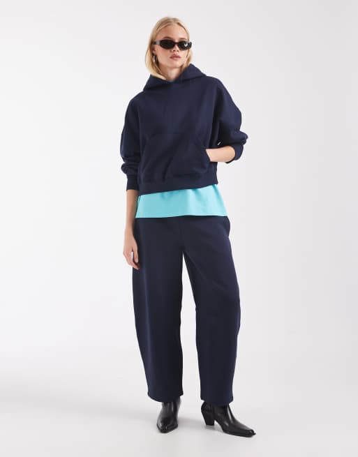ASOS DESIGN brushback co-ord in Navy, 3 of 6