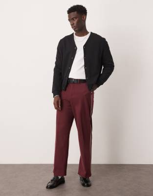 Asos Design Boxy Cardigan In Black