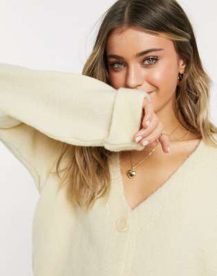 cream boxy cardigan