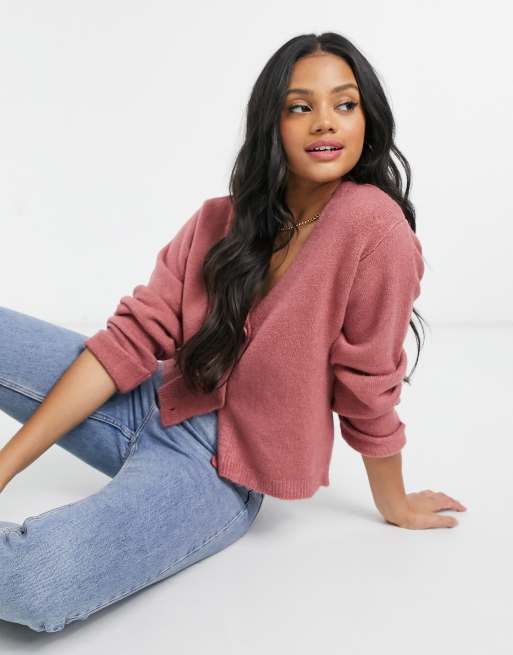 Pink cardigan clearance asos