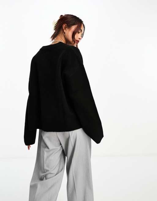 Black boxy clearance jumper