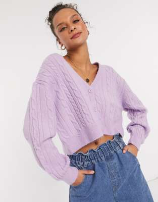 boxy crop cardigan