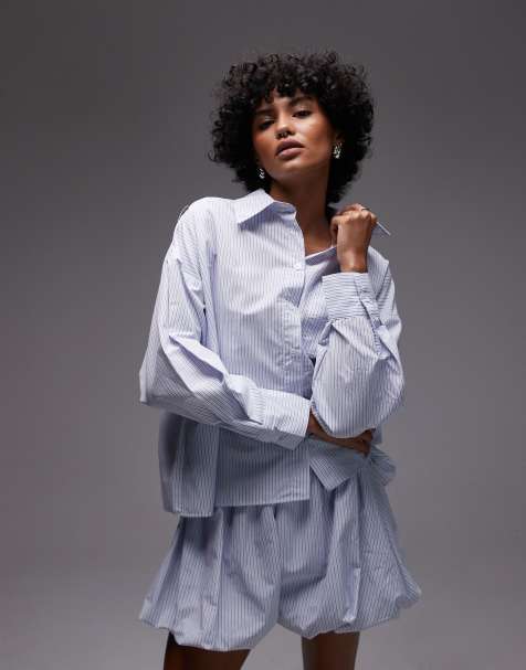 ASOS DESIGN boxy cropped shirt in