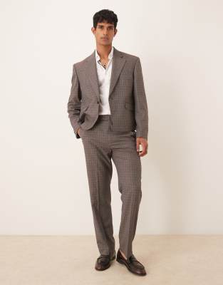 Asos Design Boxy Cropped Suit Jacket In Gray