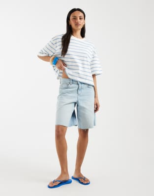 Asos Design Boxy Cropped T-shirt In Multi