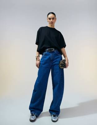 ASOS DESIGN boxy cropped t-shirt in black