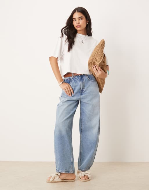 ASOS DESIGN boxy cropped t-shirt in white