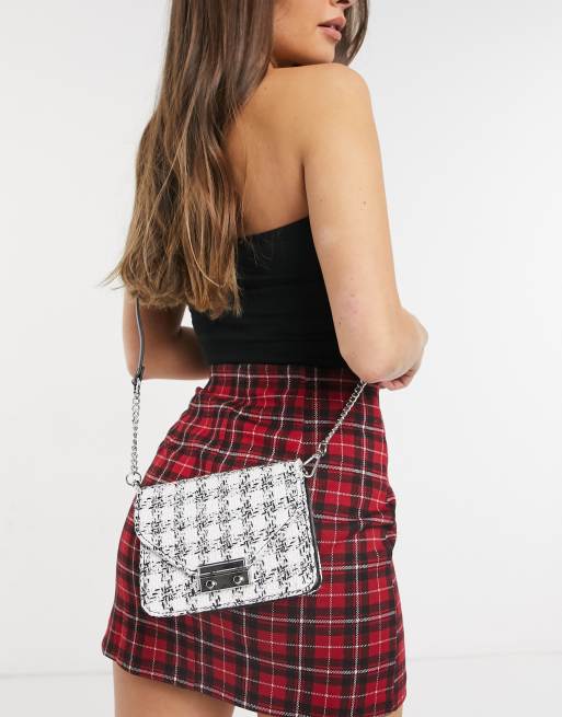 boxy push lock crossbody bag