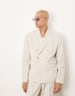 ASOS DESIGN festival molten pearl necklace in silver   