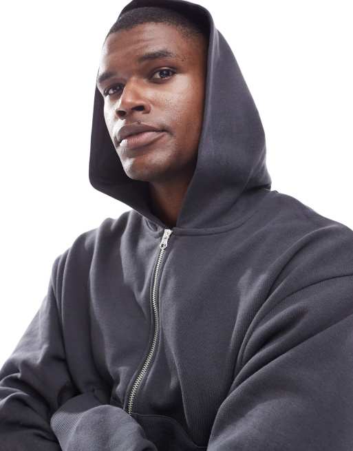 Off the shoulder zip up hoodie hotsell