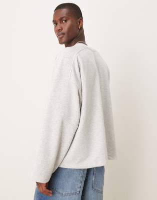 Asos Design Boxy Extreme Oversized Sweatshirt With Paneling In Gray