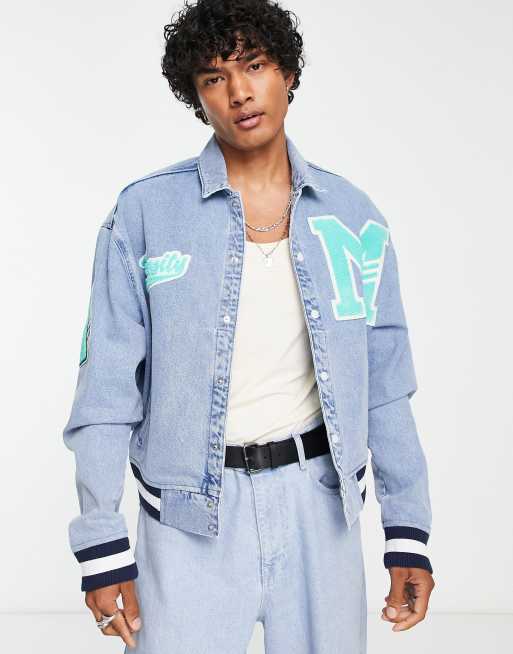 French Varsity Jacket Streetwear Bomber Jacket Relaxed 