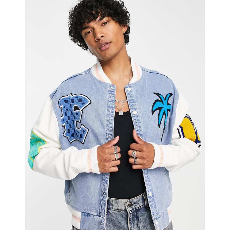 nike denim bomber jacket