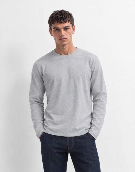 ASOS DESIGN boxy fit long sleeve t-shirt in gray heather, 6 of 9