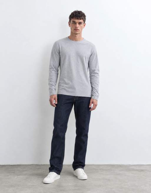 ASOS DESIGN boxy fit long sleeve t-shirt in gray heather, 8 of 9