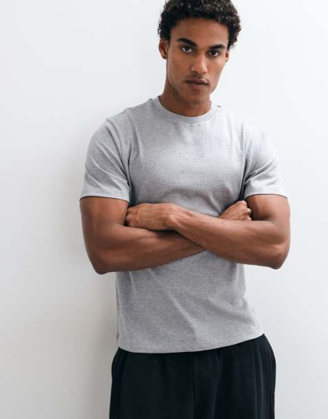 ASOS DESIGN boxy fit T-shirt i gråmeleret - view 1