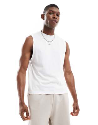 Asos Design Boxy Fit Tank In White