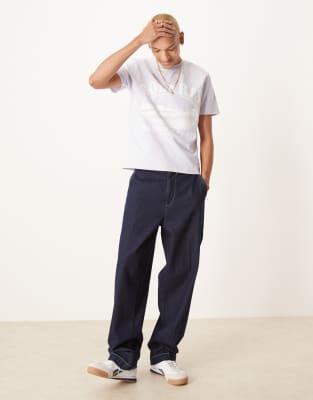 ASOS DESIGN BOXY HEAVYWEIGHT 240GSM T-SHIRT WITH CHEST PRINT