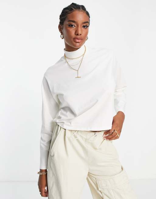 ASOS DESIGN Tall ultimate turtle neck long sleeve top in white