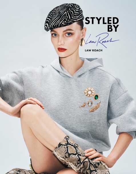 ASOS DESIGN boxy hoodie in heather gray scuba-style fabric - view 1