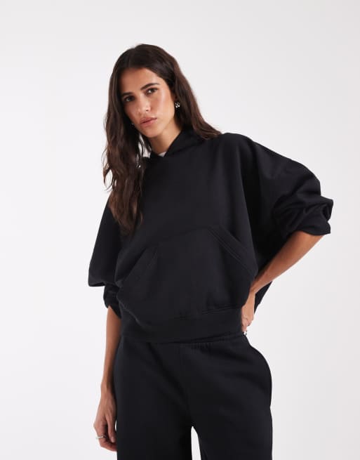 ASOS DESIGN - Mix en match - Set van geborstelde sweatstof in zwart, 5 van 6