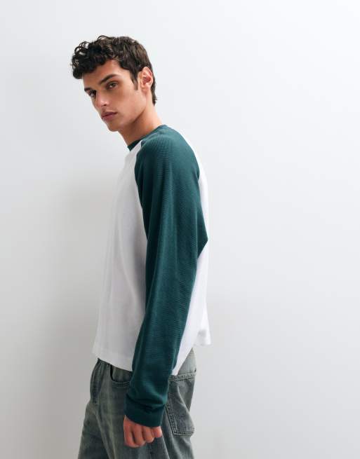 ASOS DESIGN boxy Oversize-Raglan-Langarm-T-Shirt in Waffelstruktur, 3 von 5