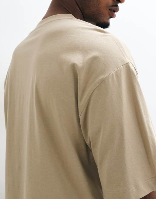 ASOS DESIGN boxy Oversize-T-Shirt in Beige, 2 von 8
