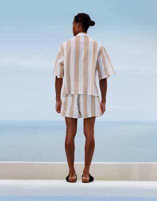 Asos Design Boxy Oversized Camp Collar Shirt