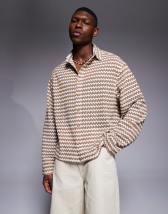 Reclaimed Vintage knitted shorts in stripe (part of a set)