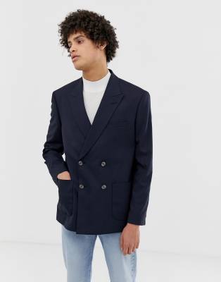 Double breasted sale blazer asos