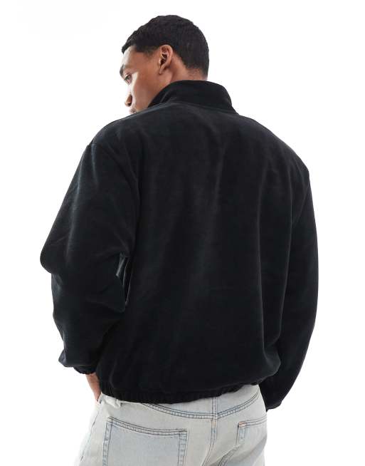 ASOS DESIGN boxy oversized fleece sweatshirt with quarter